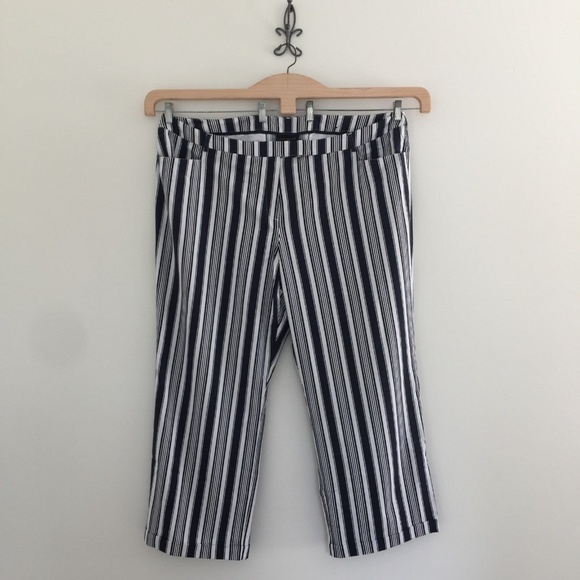 Lane Bryant Lena Fit Striped Stretch Linen Pants - Picture 2 of 4